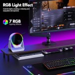 Colorful RGB Ambient Light 360° Rotation Wireless Induction Portable for Bluetooth Speaker with Phone Holder Stand