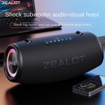 ZEALOT S87Outdoor for Bluetooth Speaker RGB Lights 80W High Power Subwoofer IPX6 Waterproof Wireless Audio Woofer for Home Thea