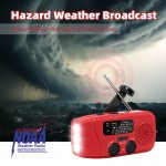 Small Pocket Portable Radio Hand Crank Solar FM Weather & Emergency Radio with Flashlight